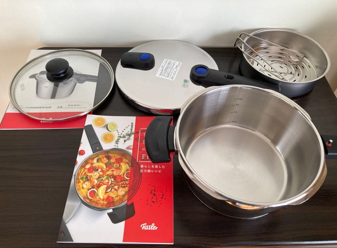 蓋つき3.5Lフィスラー圧力鍋ビタクィックプラス ガス火/IH対応 2~3人向