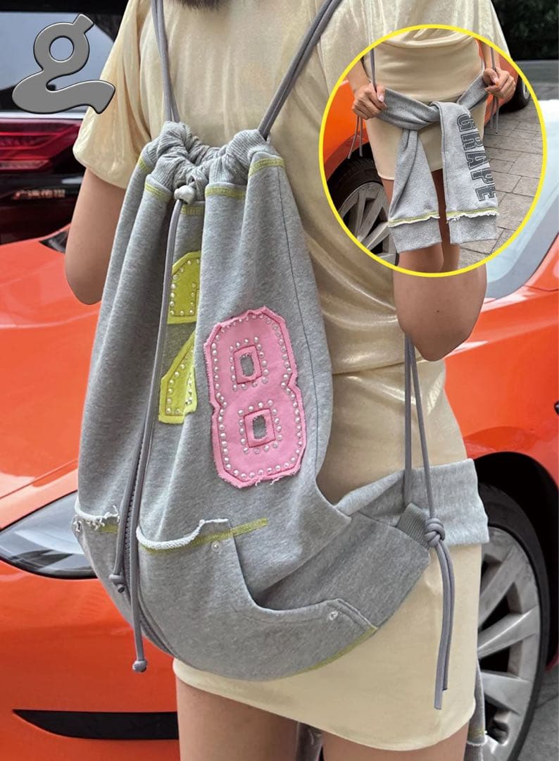 バッグ GRAPE Sleeve Drawstring Bag