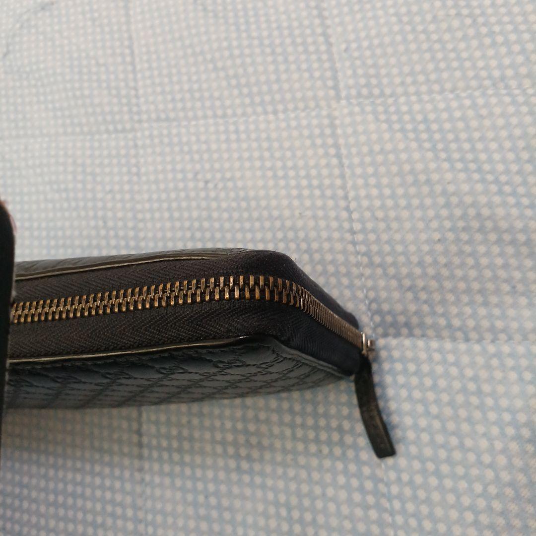 Gucci GGパターン ネイビーレザー長財布