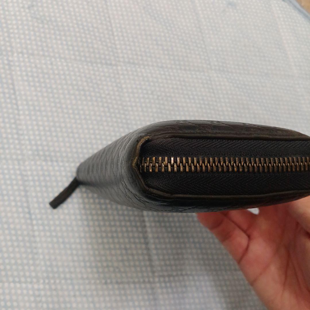 Gucci GGパターン ネイビーレザー長財布