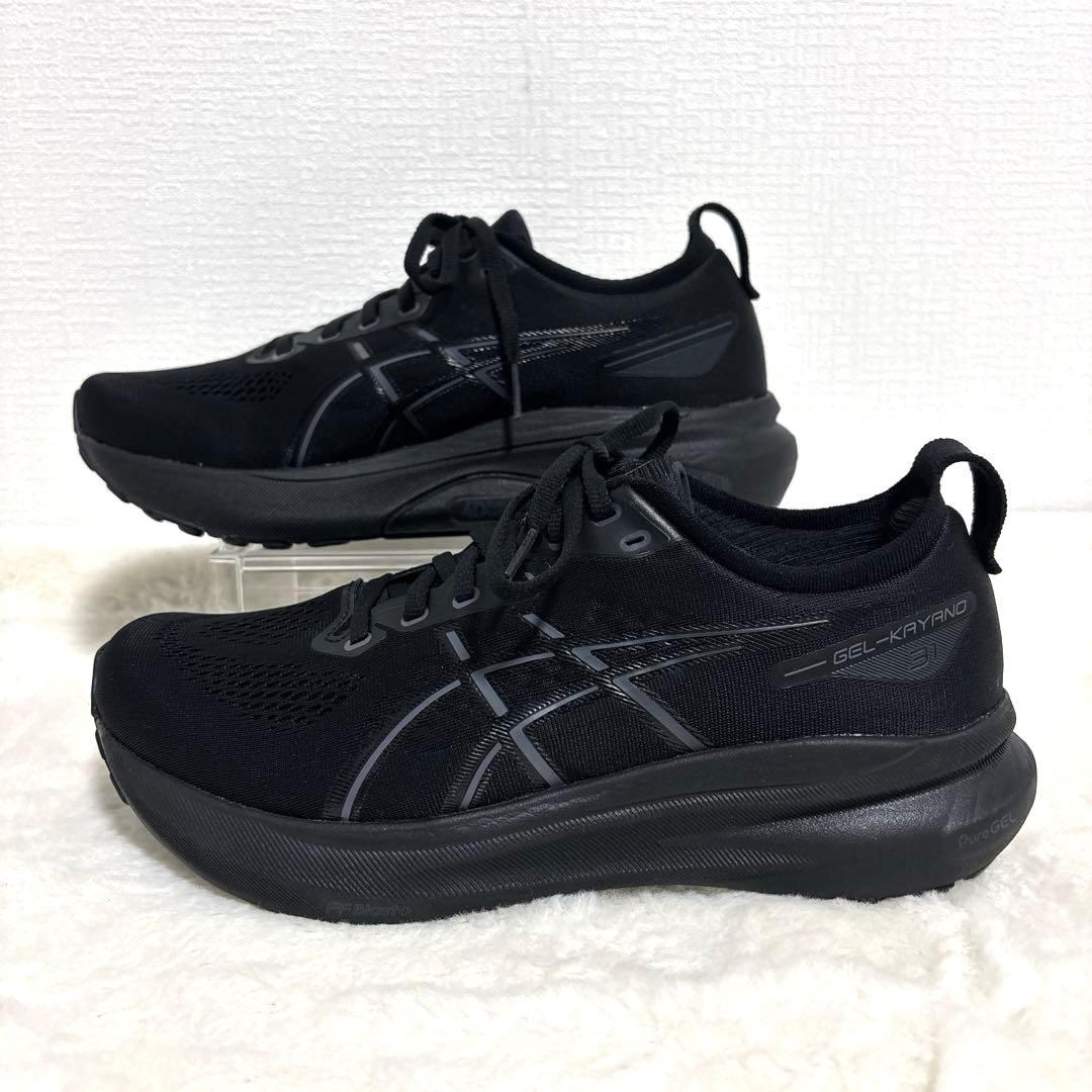 【極美品】asics ゲルカヤノ31 ランニングシューズ　WIDE 26cm 黒