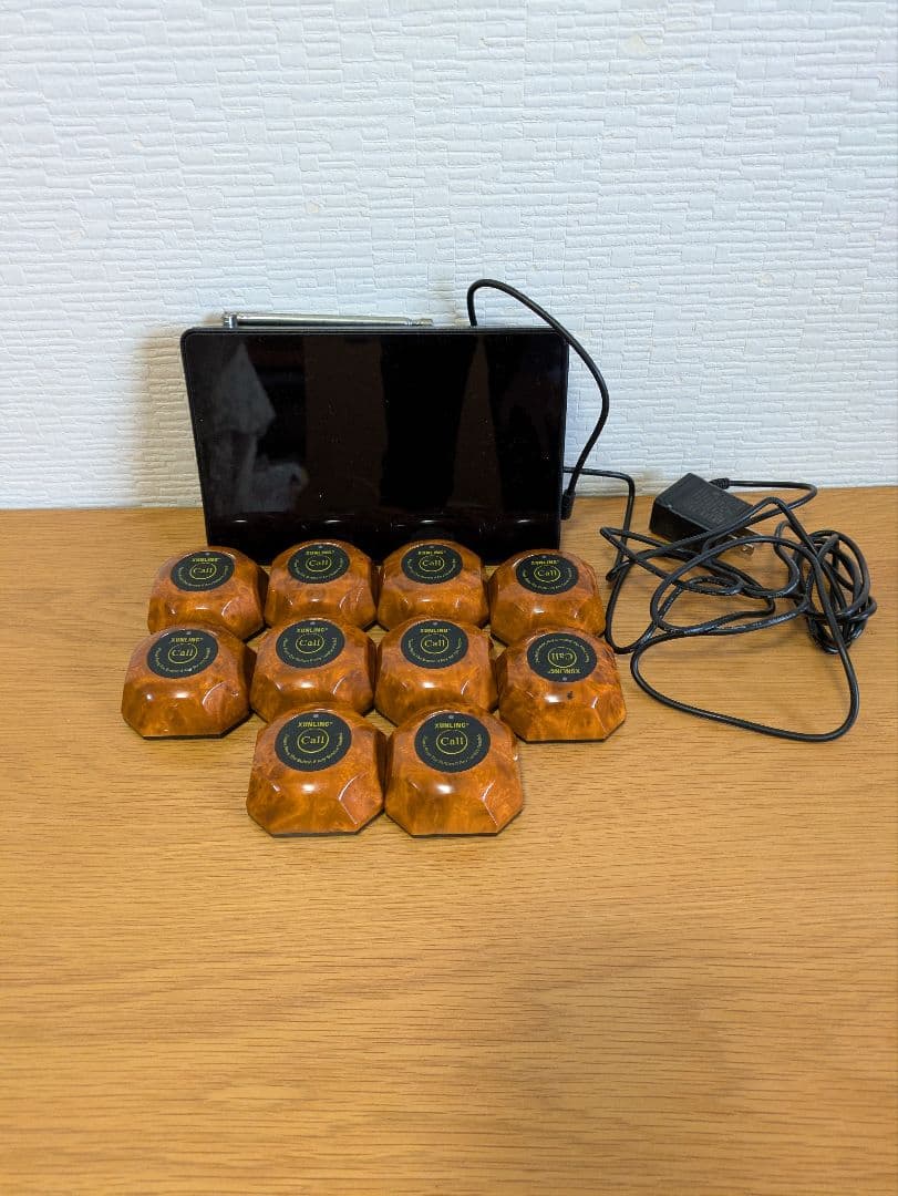 八角形ボタン 10個セット 電源アダプター付き