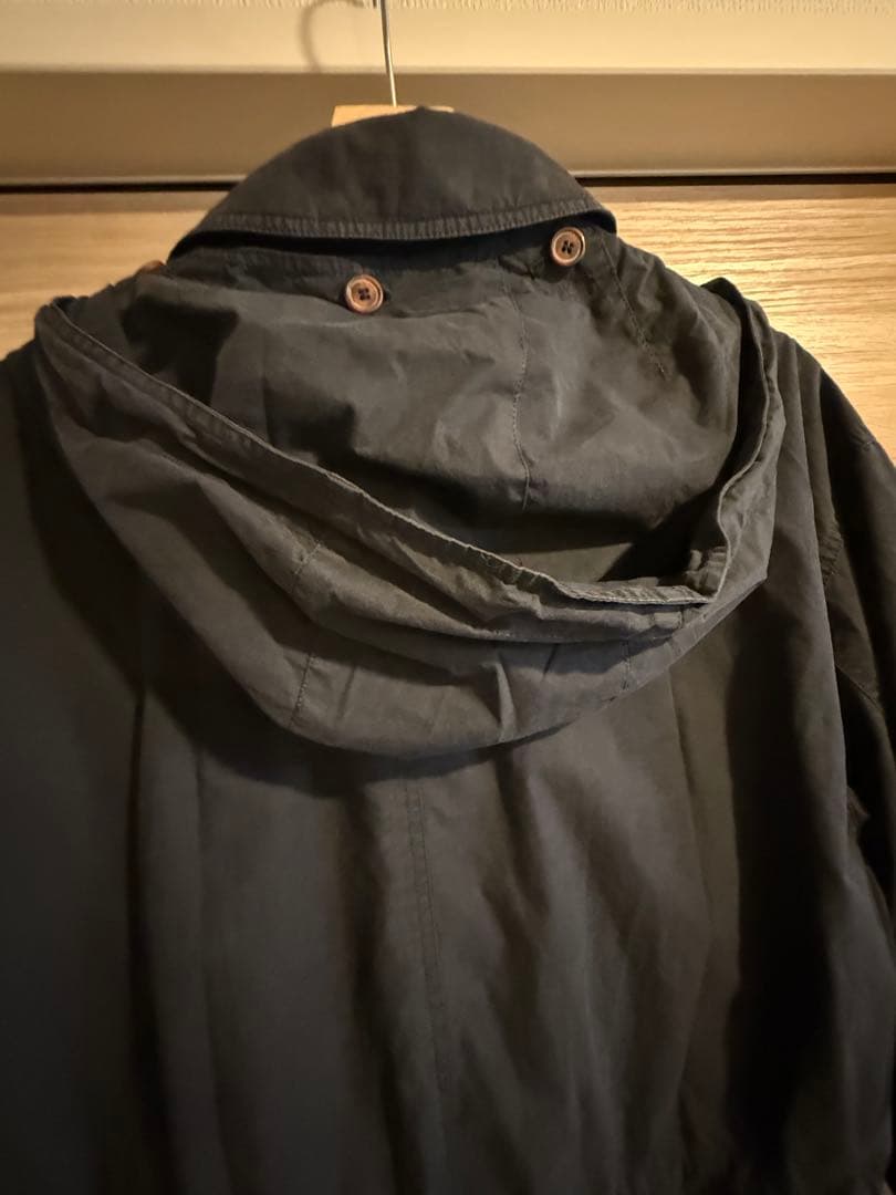 ジョルジオアルマーニ　ハーフジャケットモッズコート　フーデット　ドローコード