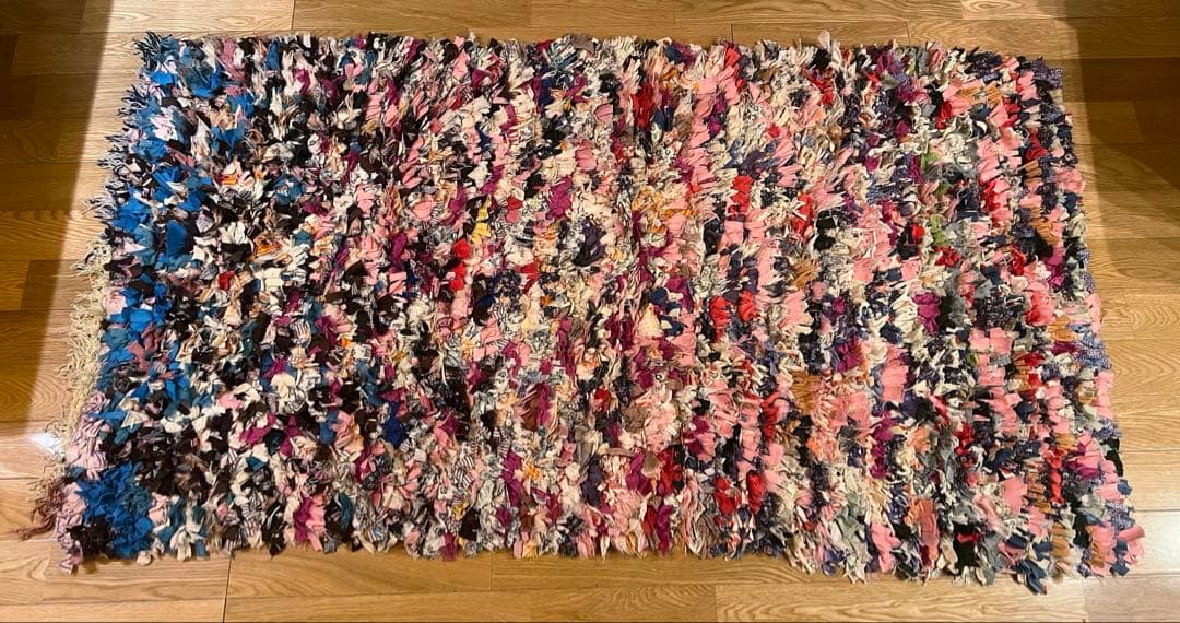 藤*穂様 モロッコラグ　カラフルフリンジラグ・カーペット　大サイズ