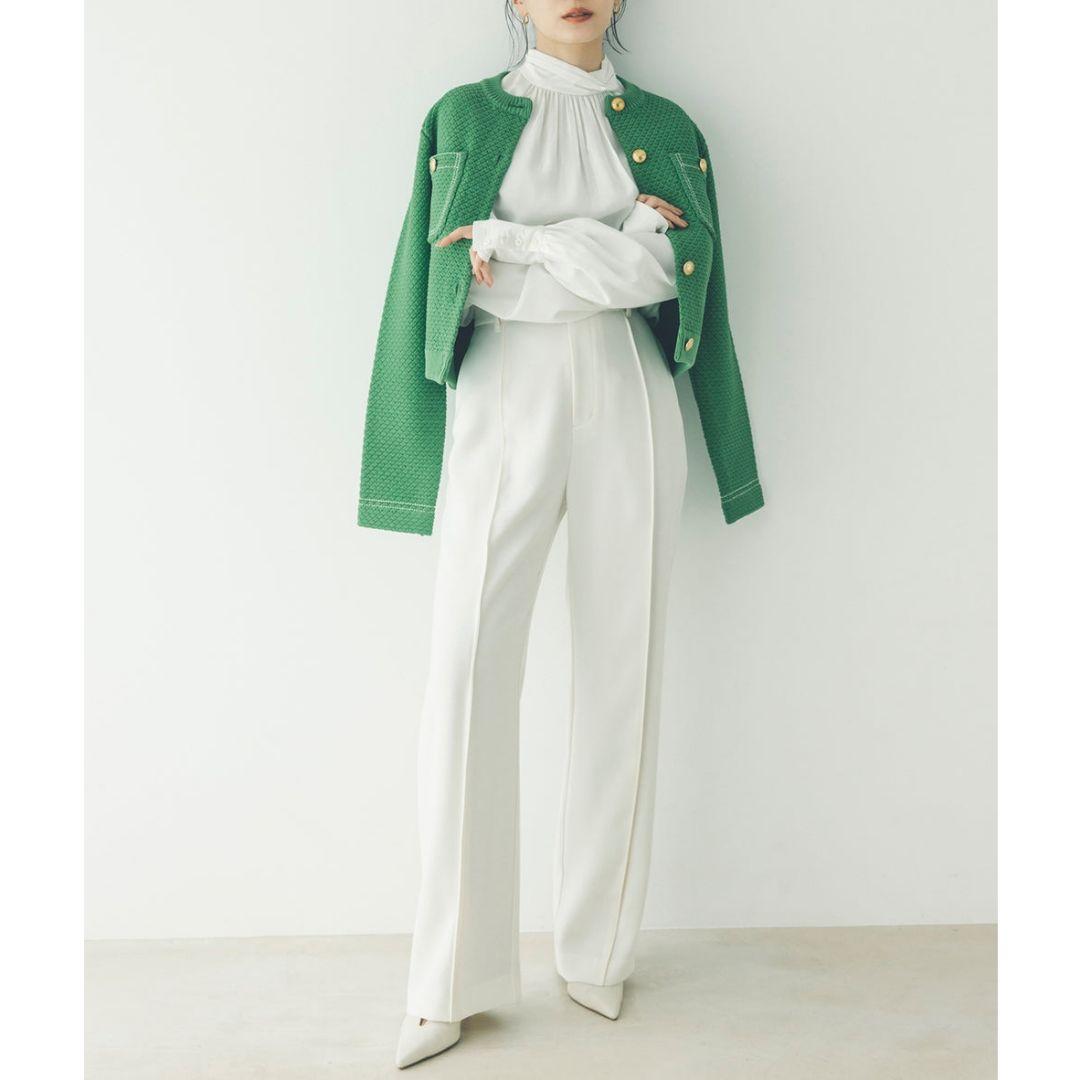 【新品】クロスネックボリュームブラウス ホワイト