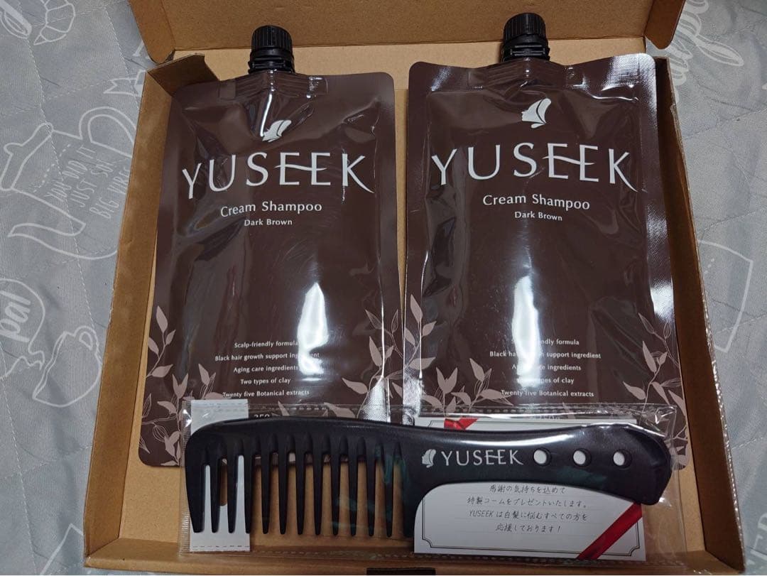 YUSEEK Cream Shampoo ダークブラウン 2パック