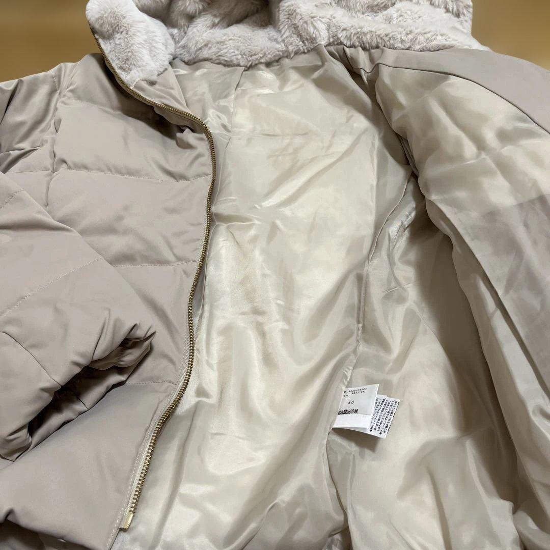 ルクールブラン ダウンジャケット ファーフードショートダウン 40 新品