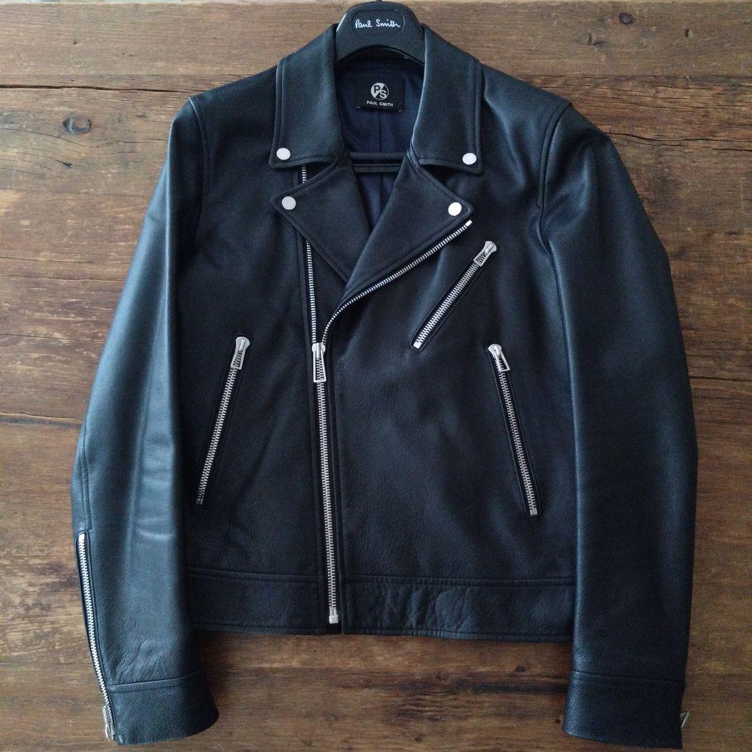 PAUL SMITH ポール・スミス　レザー　ダブルライダースジャケット