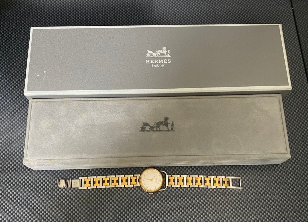 HERMES エルメス アルソー 腕時計 不動 ジャンク 箱付き