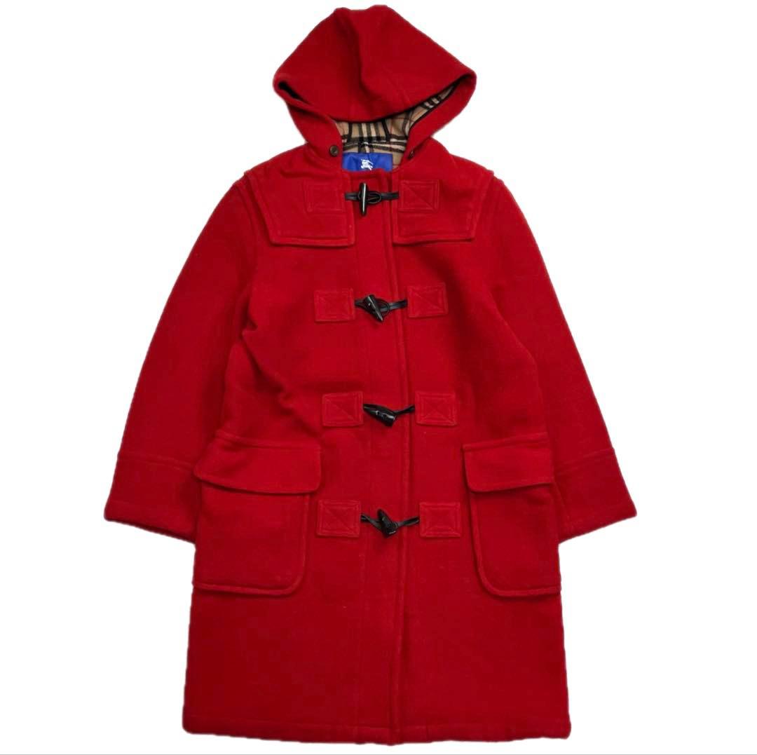 BURBERRY BLUE LABEL ダッフルコート　レッド　ロングコート