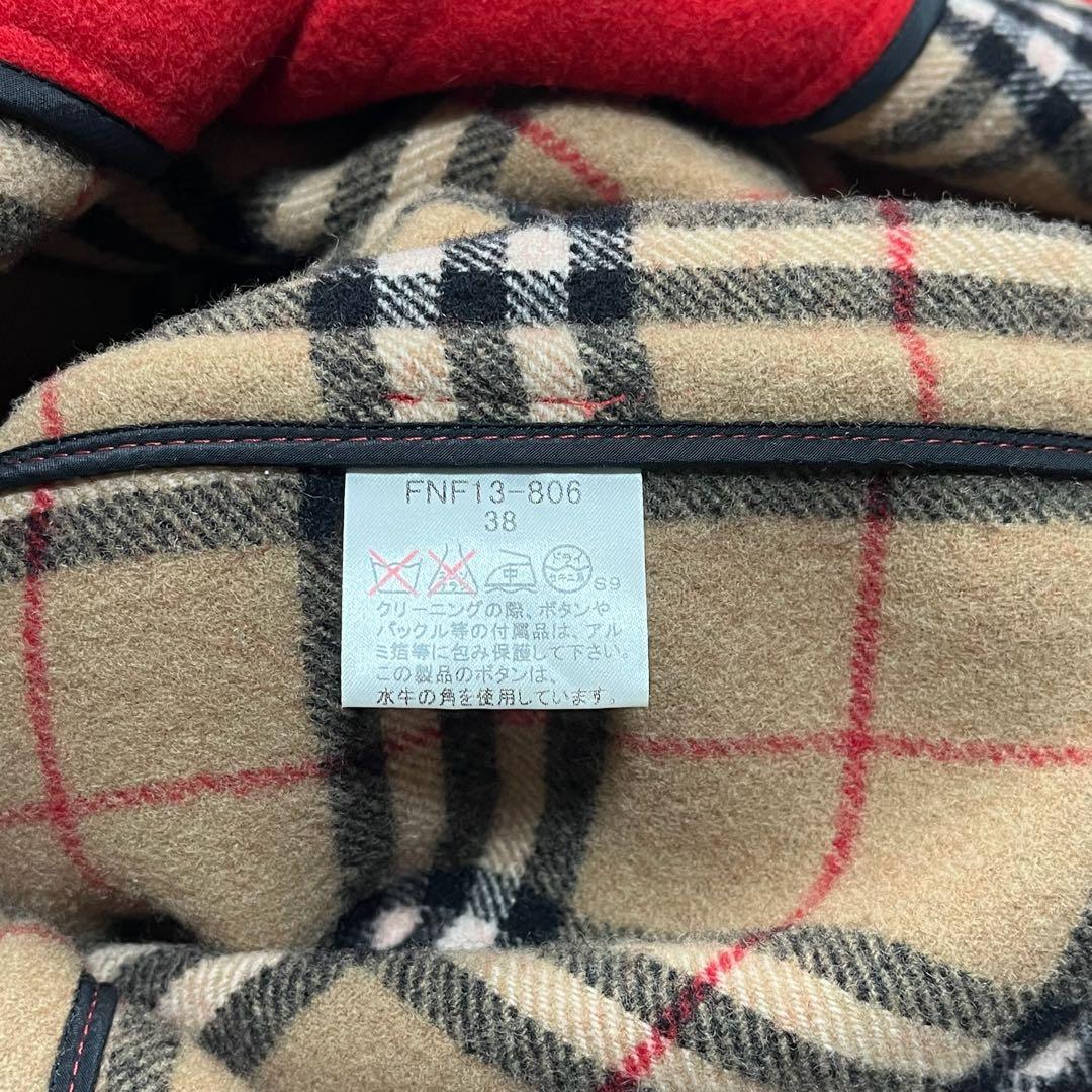 BURBERRY BLUE LABEL ダッフルコート　レッド　ロングコート