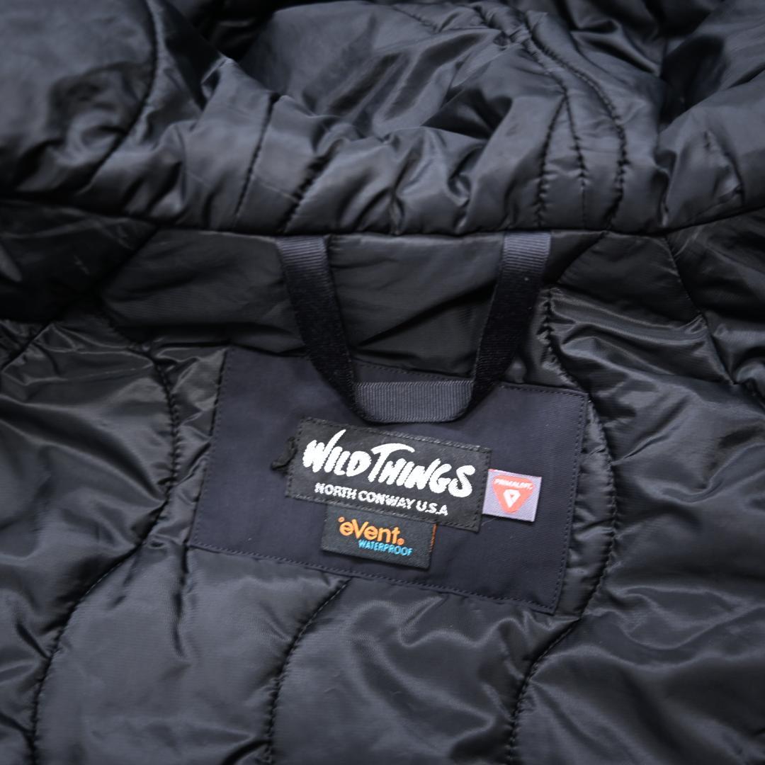 WILDTHINGS ワイルドシングス デナリ最高峰プリマロフト中綿パーカーS黒