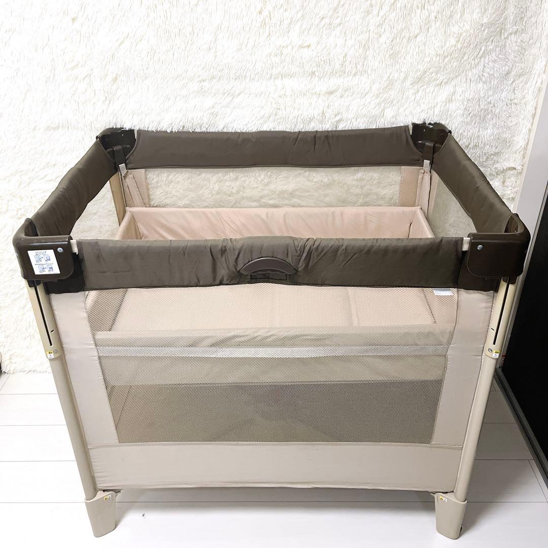 Aprica アップリカ ベビーベッド ココネル ココア 程度良好 美品