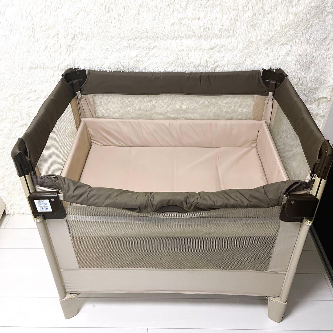 Aprica アップリカ ベビーベッド ココネル ココア 程度良好 美品