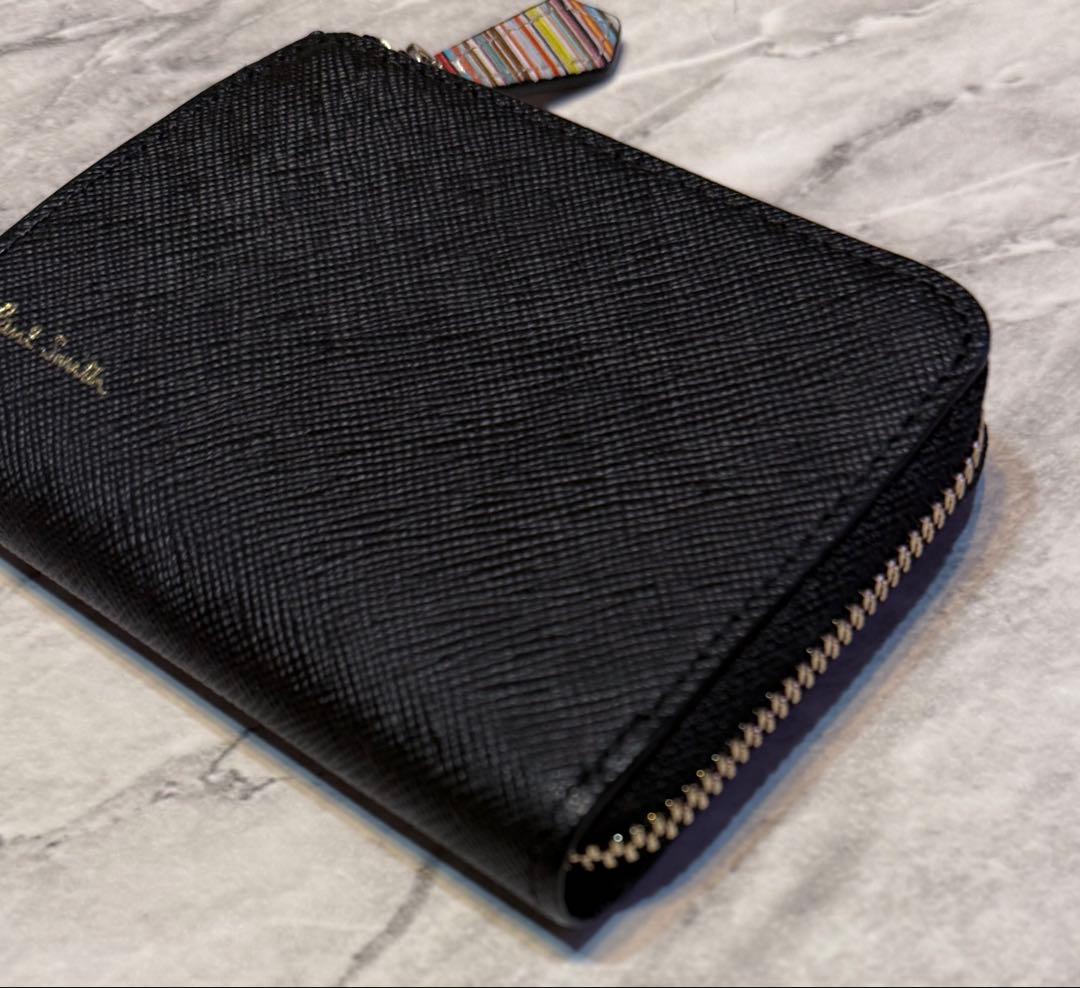 未使用級 ポールスミス ジップストローグレイン 2 キーリング&ケース