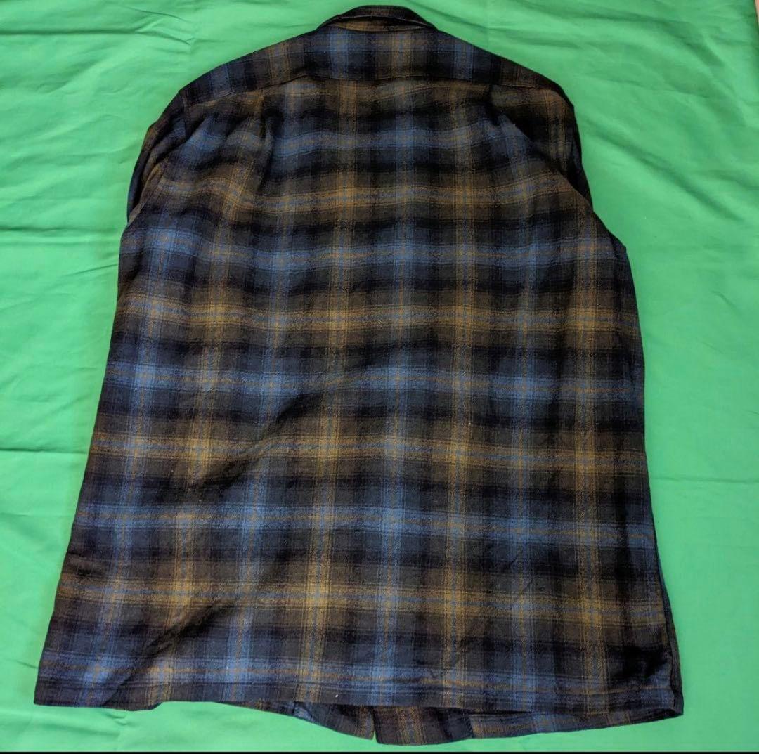 60s pendleton オンブレ　オープンカラーシャツ
