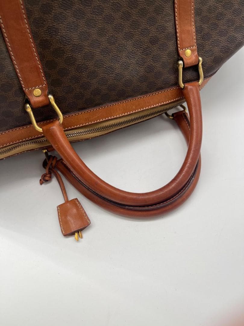 15962✨良品✨セリーヌ ボストンバッグ マカダム柄 大容量 旅行カバン