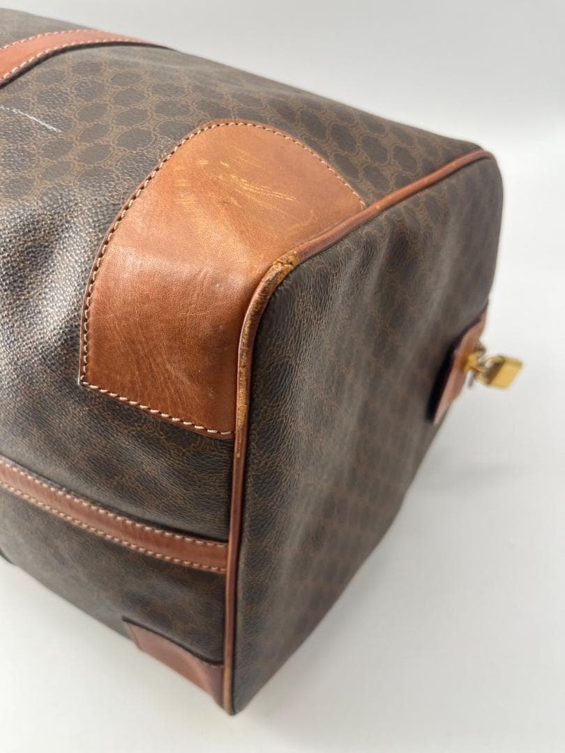 15962✨良品✨セリーヌ ボストンバッグ マカダム柄 大容量 旅行カバン