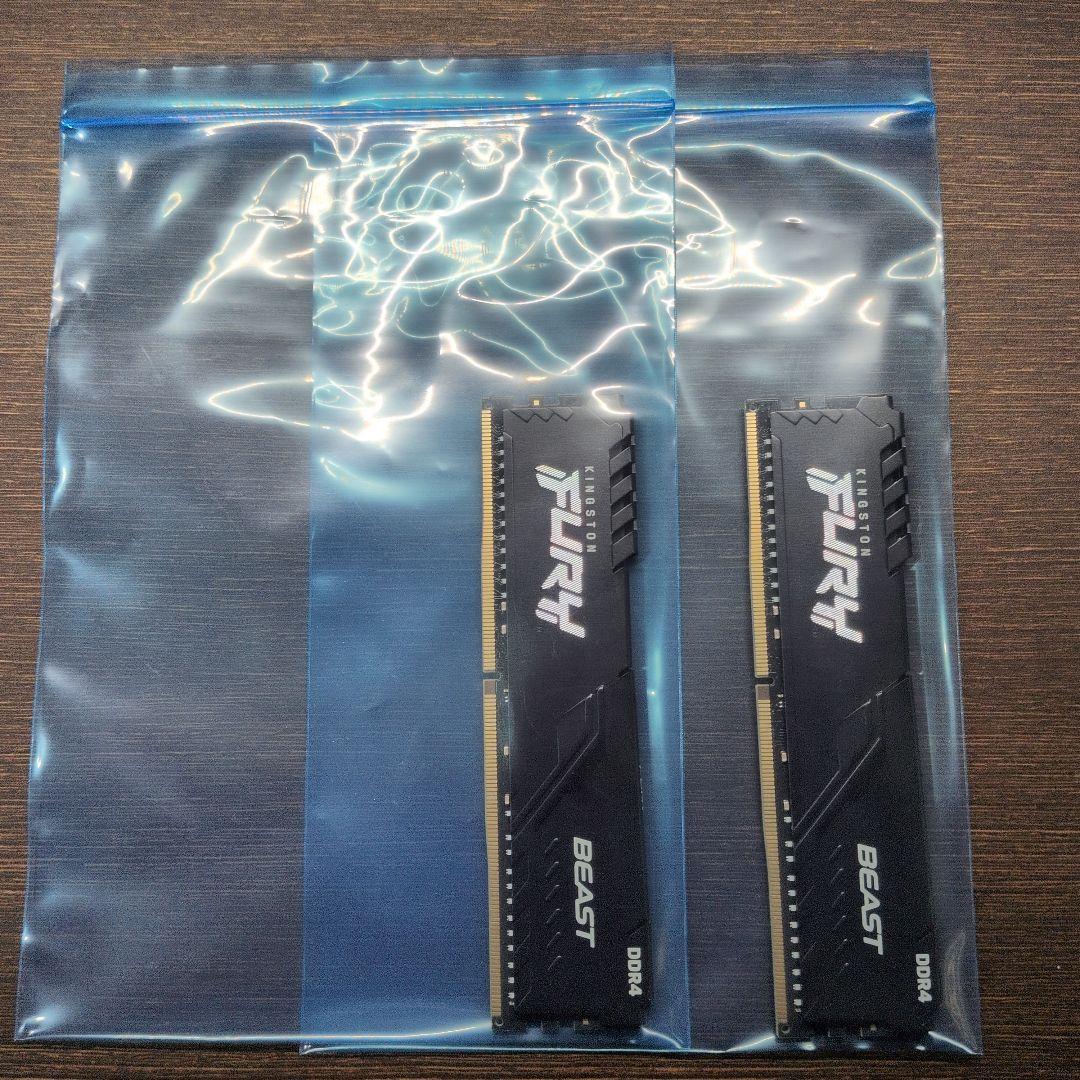 KINGSTON FURY BEAST 16GB×2枚 DDR4 2666MHz