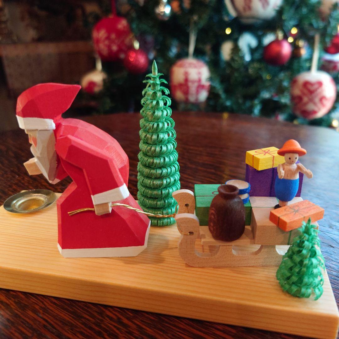 ドイツ　エルツ　ベッティーナフランケ　サンタ　キャンドルホルダー　Xmas＊新品