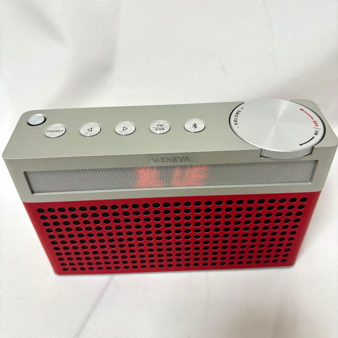 美品 GENEVA Touring S+ レッド Bluetooth スピーカー