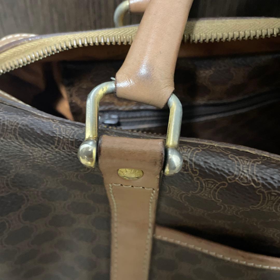 CELINE ミニボストンバッグ ブラウンレザー