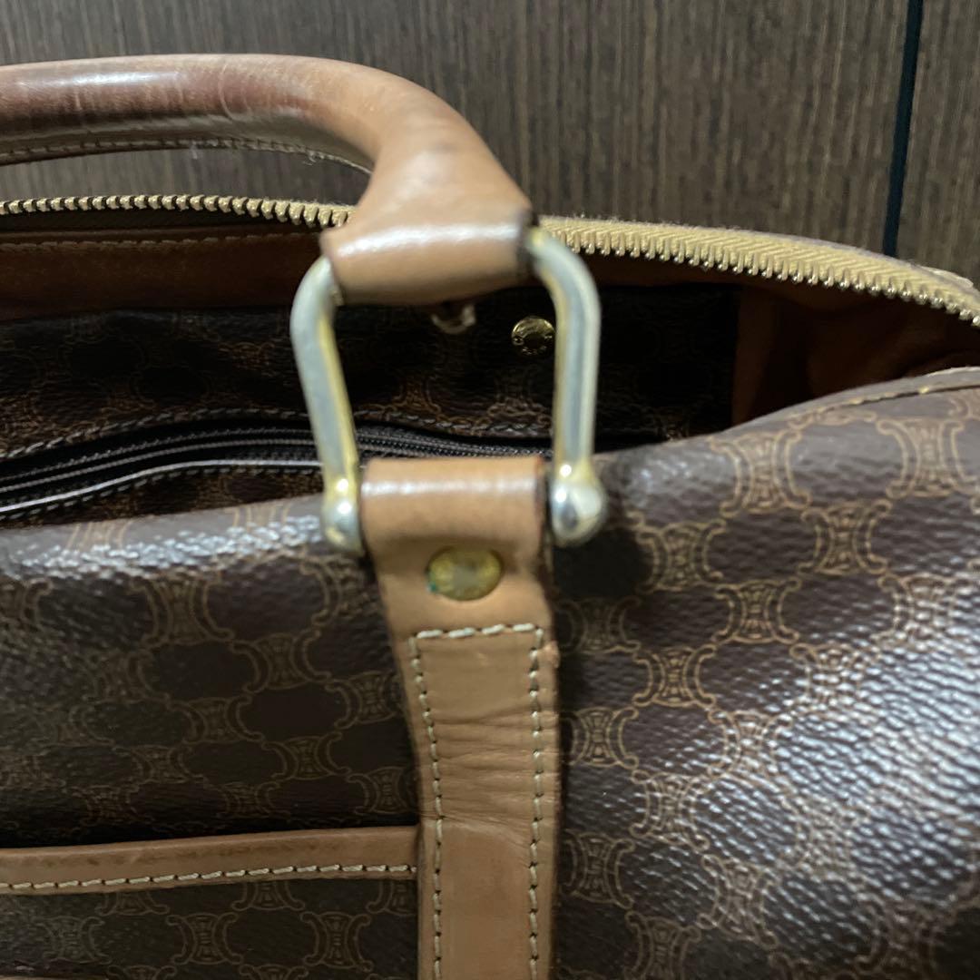 CELINE ミニボストンバッグ ブラウンレザー