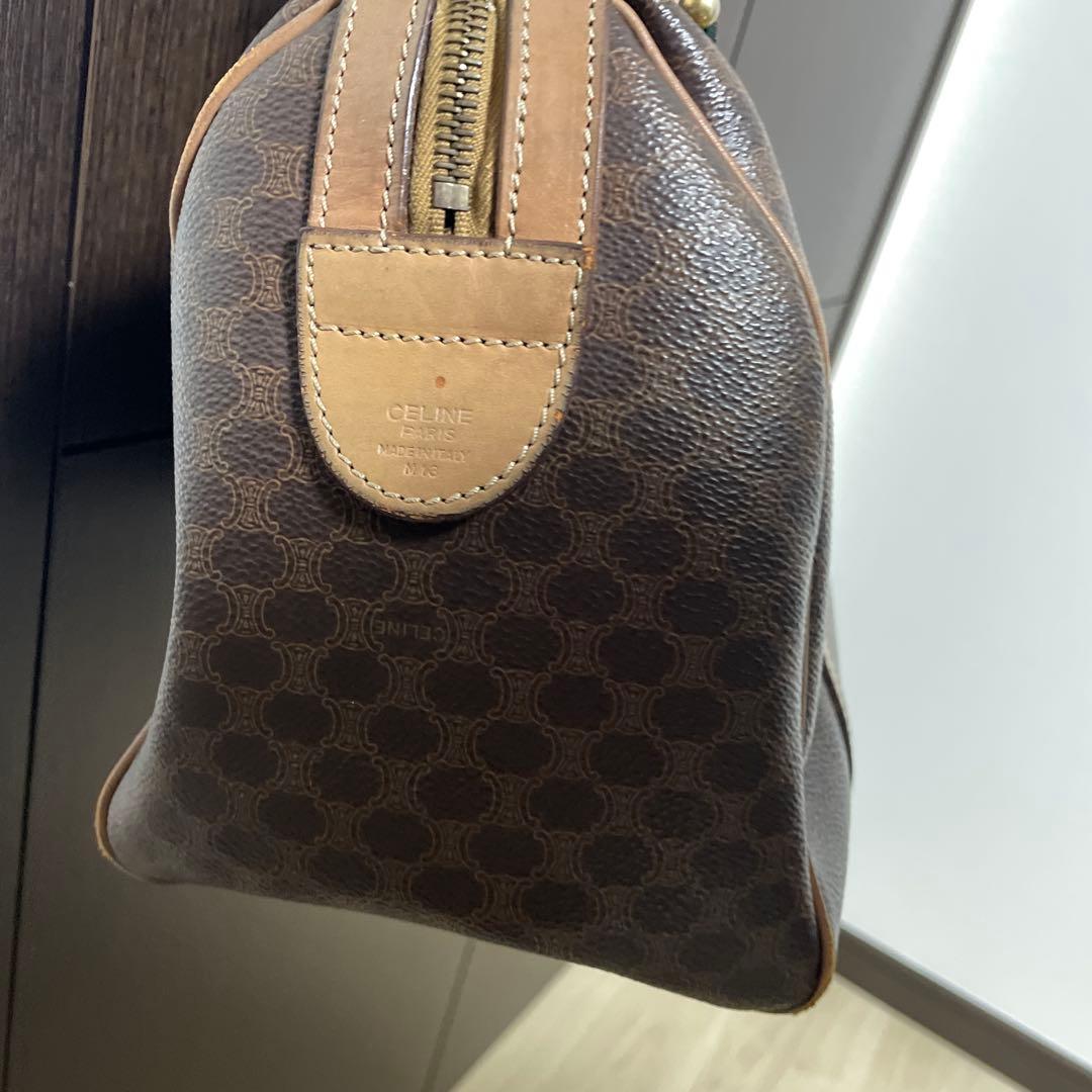 CELINE ミニボストンバッグ ブラウンレザー