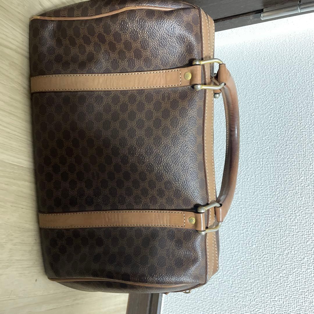 CELINE ミニボストンバッグ ブラウンレザー