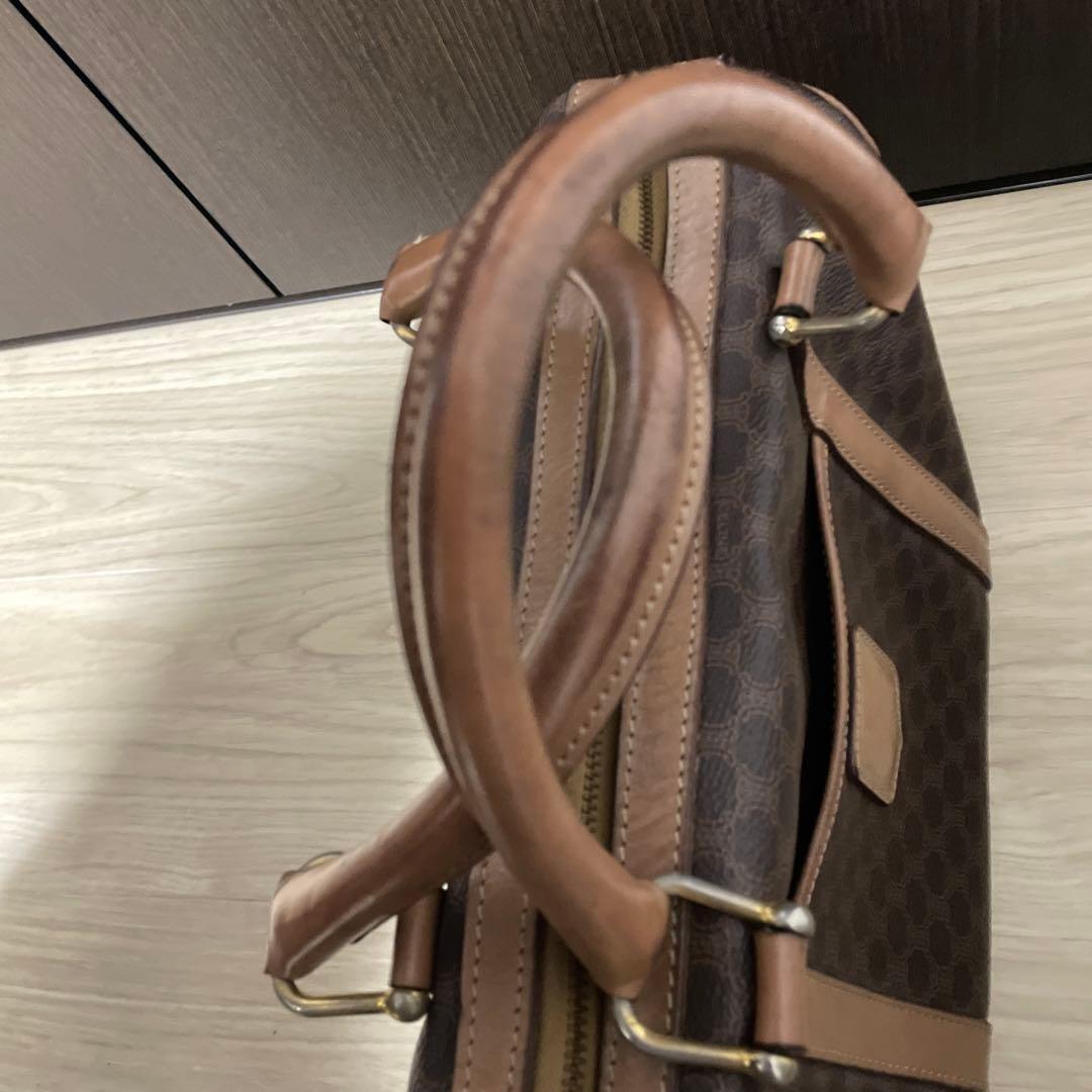 CELINE ミニボストンバッグ ブラウンレザー