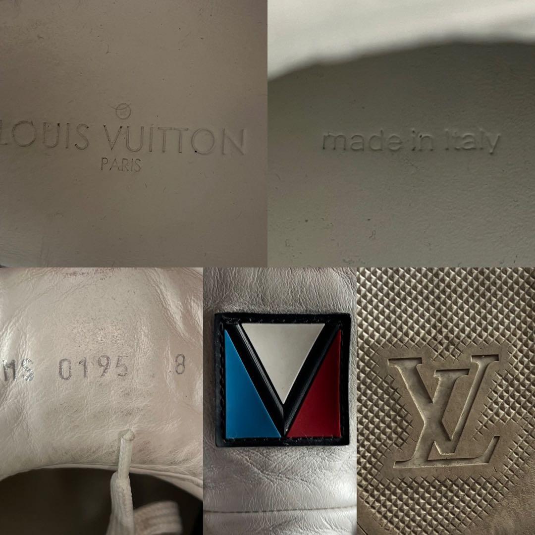 LOUIS VUITTON ガストンV レザーハイカットスニーカー 白 26.0