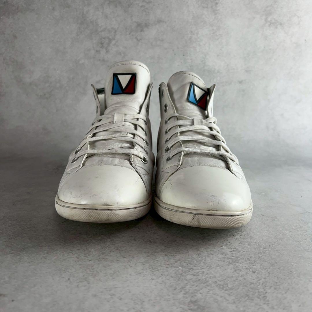 LOUIS VUITTON ガストンV レザーハイカットスニーカー 白 26.0