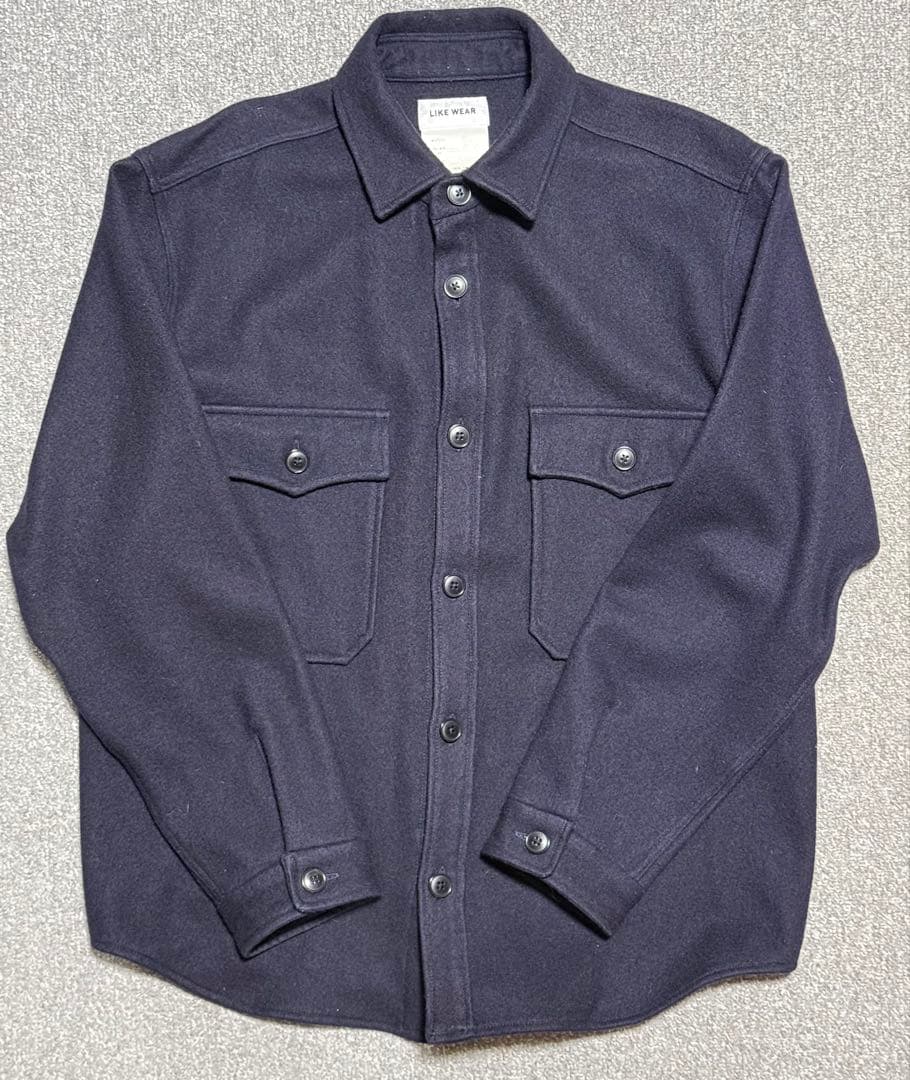 YAECA LIKE WEAR C.P.O SHIRT ネイビー 38