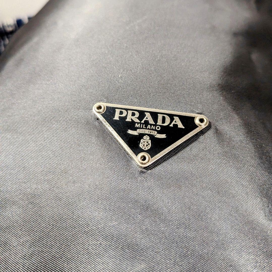 PRADA プラダ 筒型 ショルダーバッグ ナイロン カーキ