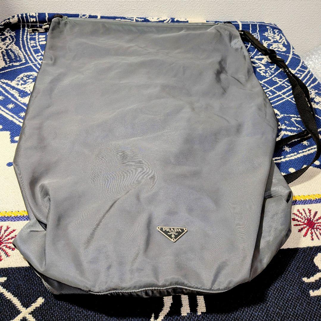 PRADA プラダ 筒型 ショルダーバッグ ナイロン カーキ