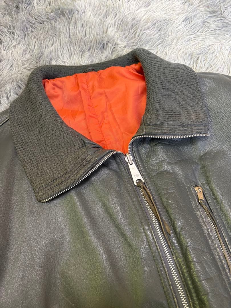 80s ドイツ軍 フライト レザー ジャケット