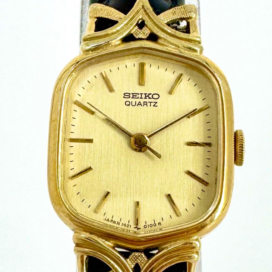 【希少/新品電池】SEIKO スクエア ゴールド レディース腕時計