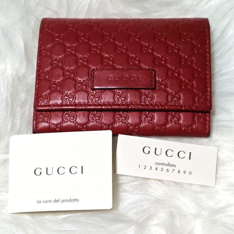 【GUCCI 】GGパターン レザー名刺入れ 小物 カード収納