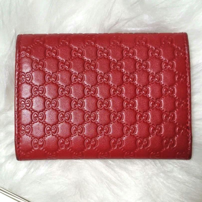 【GUCCI 】GGパターン レザー名刺入れ 小物 カード収納