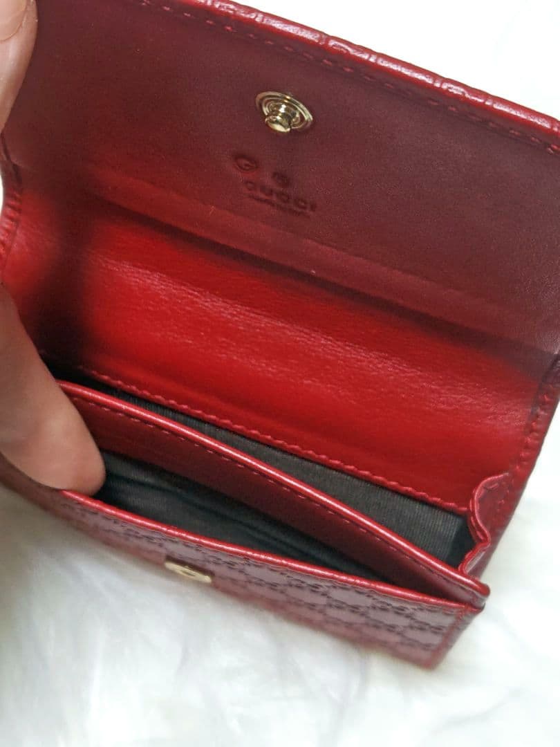 【GUCCI 】GGパターン レザー名刺入れ 小物 カード収納