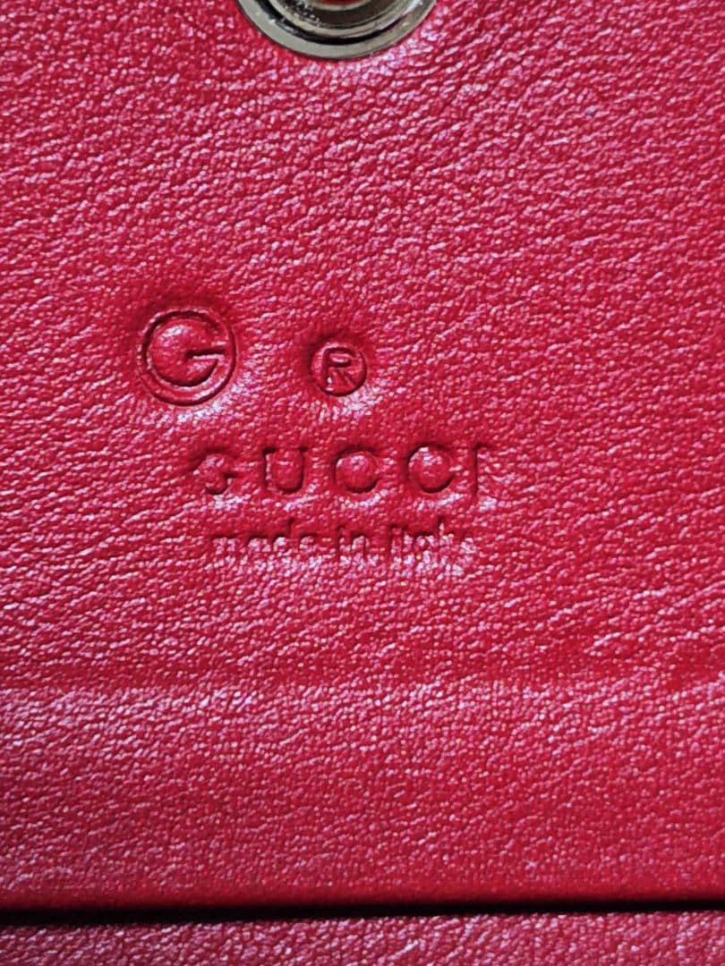 【GUCCI 】GGパターン レザー名刺入れ 小物 カード収納