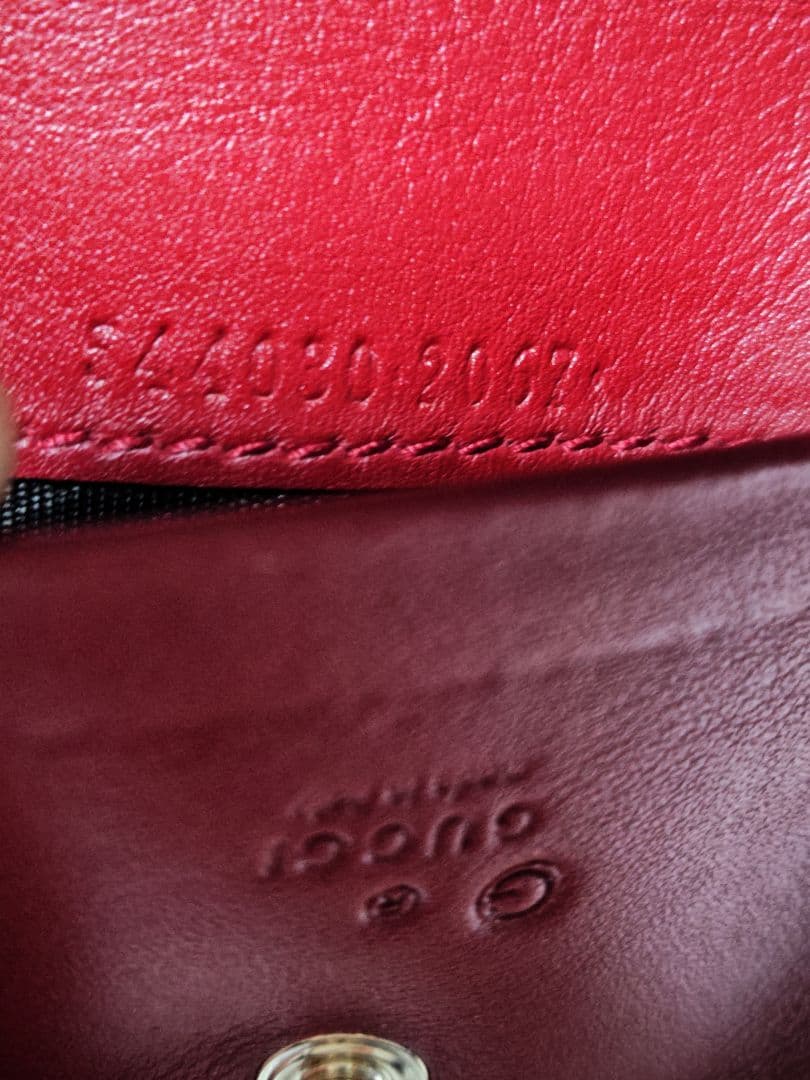 【GUCCI 】GGパターン レザー名刺入れ 小物 カード収納