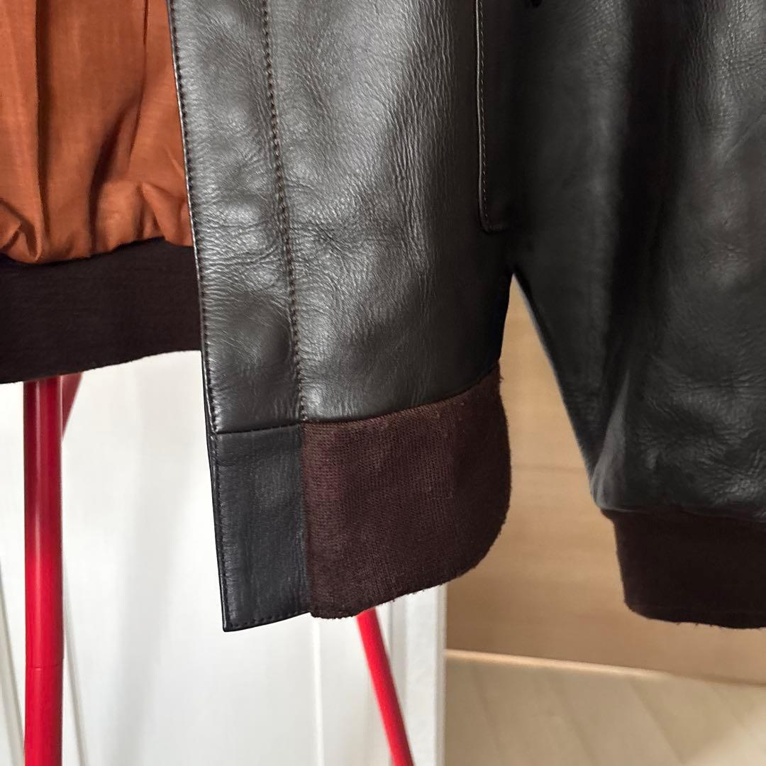 YMCLKY TYPE A-2 レザージャケット サイズ44 ダークブラウン