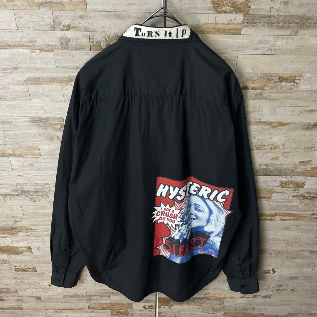 2811U【美品】ヒステリックグラマー☆ヒスガール 複数ロゴ 長袖シャツ