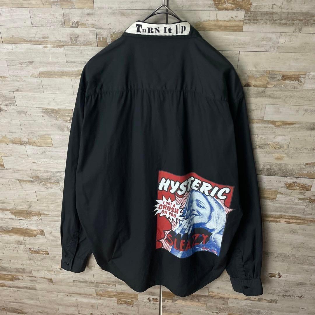 2811U【美品】ヒステリックグラマー☆ヒスガール 複数ロゴ 長袖シャツ