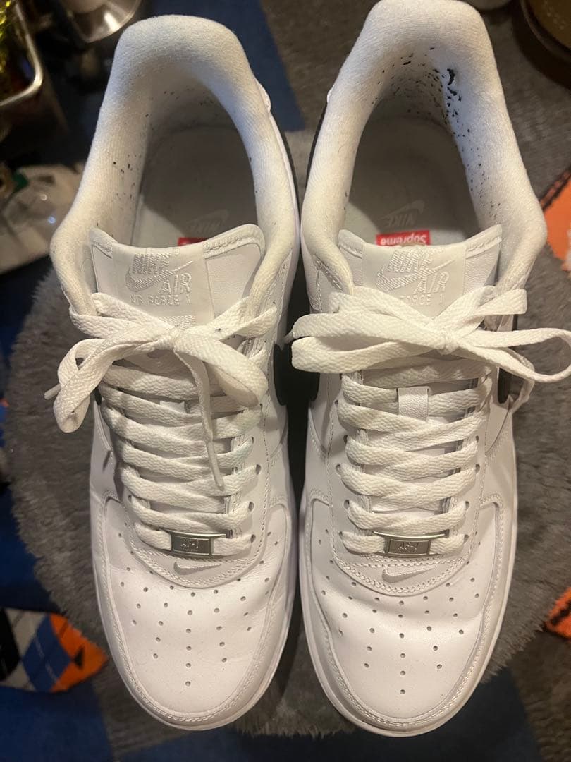 靴 Supreme Air Force 1 White/Black US10.5