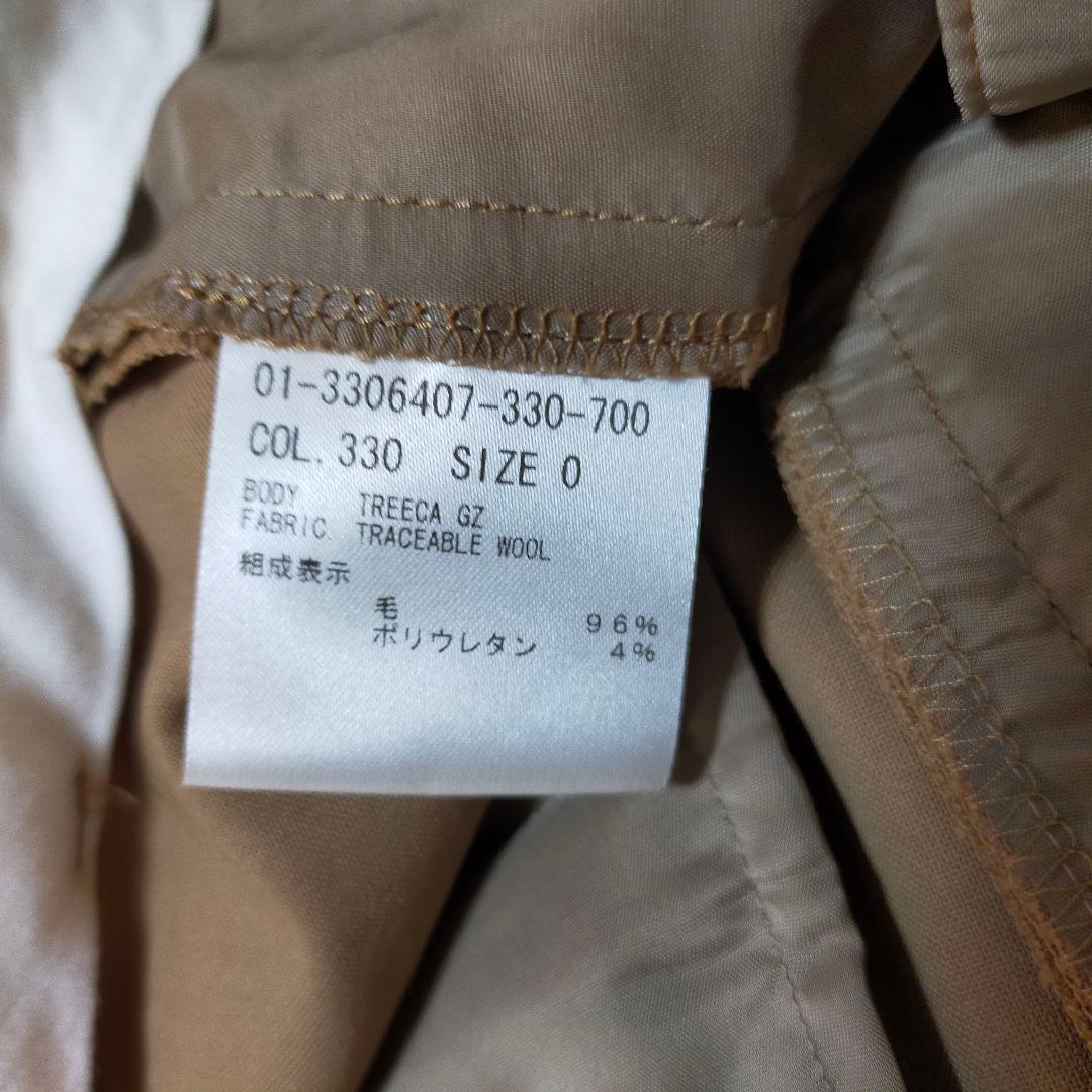 美品　Theory　現行タグ　サイズ0　キャメルカラー　パンツスーツ