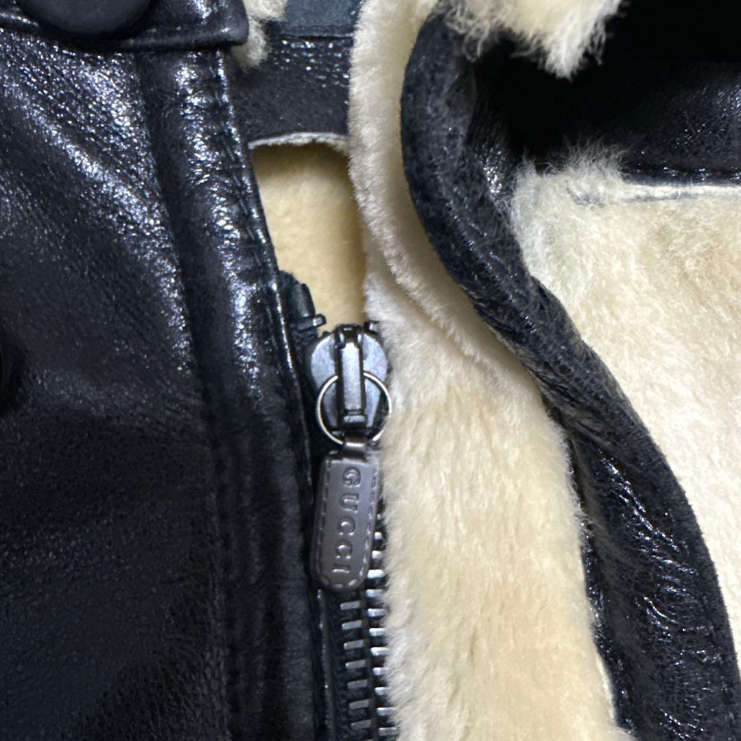 GUCCI レザージャケット コート　52 ブラック