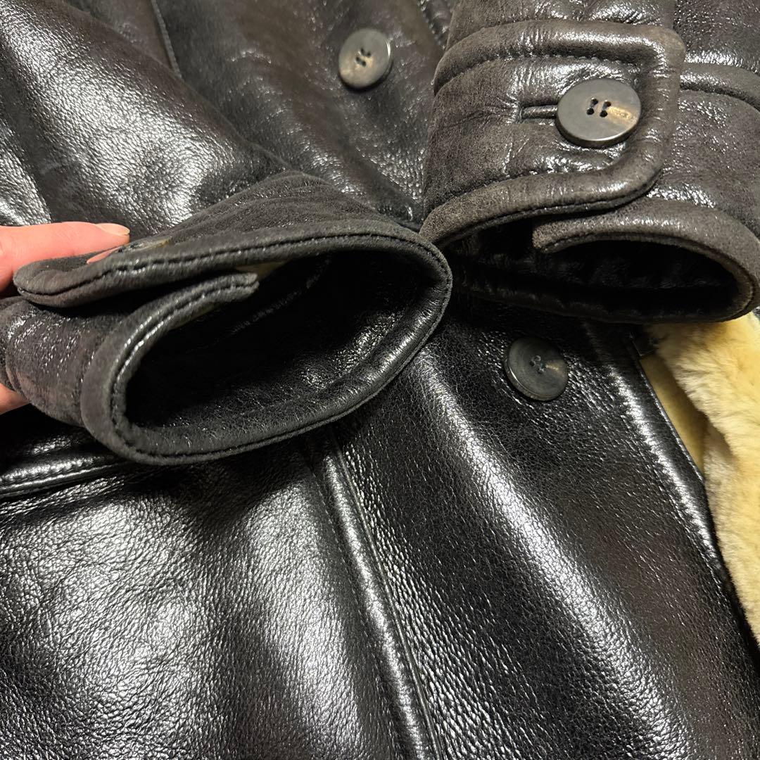 GUCCI レザージャケット コート　52 ブラック