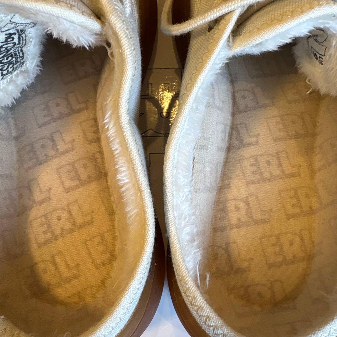 ERL vampsベージュ キャンバス スニーカー